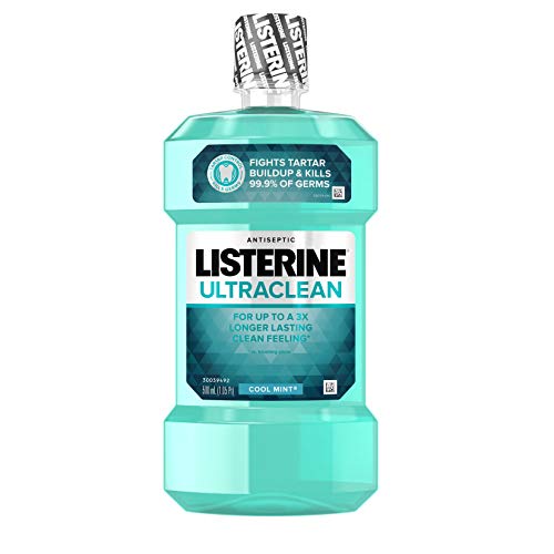 Listerine Ultra Clean Antiseptic Mouthwash, Cool Mint - 500 ml