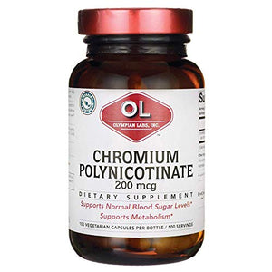 Olympian Labs - Chromium Polynicotinate 200 mcg. - 100 Vegetarian Capsules