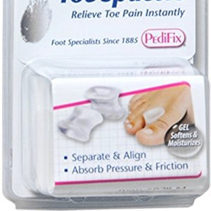 Pedifix visco-gel medium toe spacers, soft flexible - 2 ea