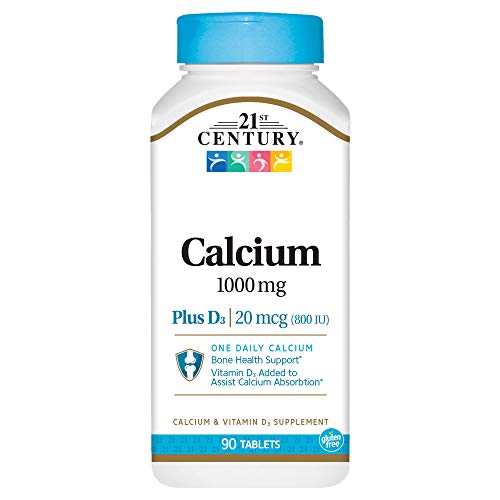 21st Century Calcium 1000 Plus D, High Potency D3 Caplets - 90 Ea.