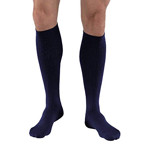 Jobst SupportWear Mens Dress Socks, 8-15 mm/Hg Compression, Navy color, Size: Large - 1 Piece