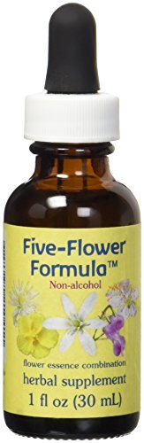 Flower Essence Services Five-Flower Formula, Flower Essence Combinatio  Non-Alcohol - 1 fl oz.