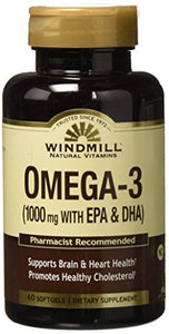 Windmill Natural Omega III EPA Plus DHA 1000 mg Softgels - 60 ea