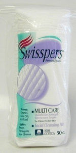 Swisspers multi care facial cleansing pads - 50 ea