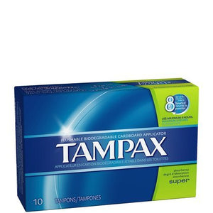 Tampax Tampons with Flushable Applicator, Regular Absorbancy - 10 each.