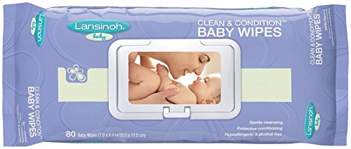 Lansinoh Baby Clean and Condition Baby Wipes - 80 ea.