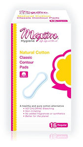 Maxim Hygiene - Natural Cotton Pads Classic Contour Regular Unscented - 16 Count
