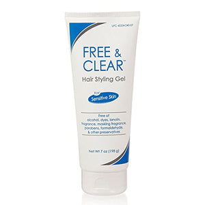 Free-And-Clear Hair Styling Gel Tube For Sensitive Skin And Scalp - 7 oz
