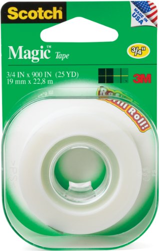 3M Scotch Magic Tape Refill, 250L, Size: 0.75 in. x 900 in - 12 Rolls