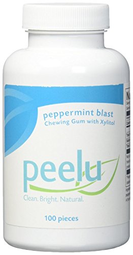 Peelu - Chewing Gum with Xylitol Peppermint - 100 Pieces.
