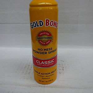 Gold Bond No Mess Classic Scent Powder Spray With Menthol - 7 Oz