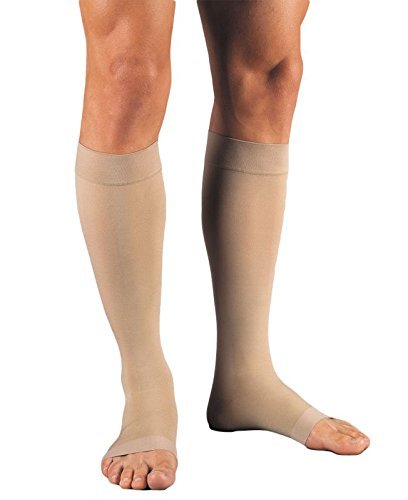 Jobst Medical Legwear Stockings Relief Compression Knee High 20-30 mm/Hg, Open Toe Beige, Large Full Calf - 1 ea