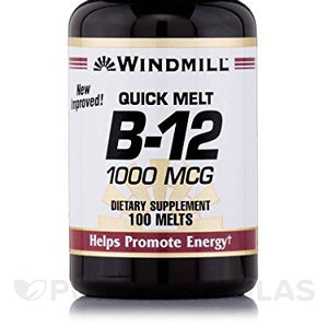 Windmill sublingual vitamin B-12 1000 mcg dietary supplement tablets - 100 ea