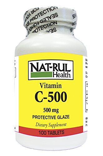Nat - rul Health Vitamin C 500mg Tablets With Protective Glaze - 100 ea