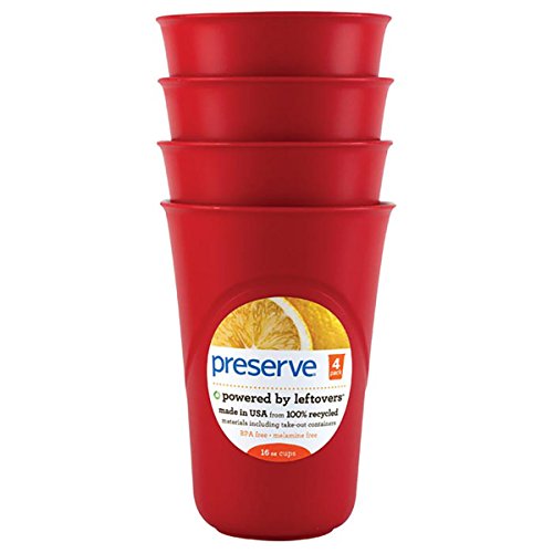 Preserve, Pepper Red Cups -Pack of 4