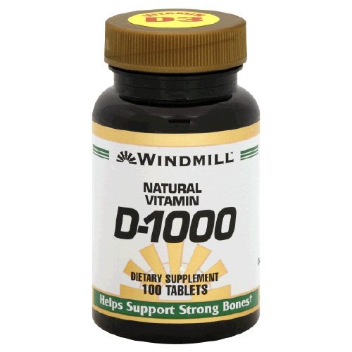 Windmill natural vitamin D-1000 tablets to support strong bones - 100 ea