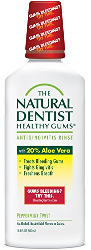 Natural dentist healthy Gums daily oral rinse, natural peppermint twist flavor - 16.9 oz