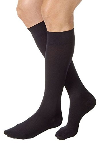 Jobst relief medical leg wear Knee length support stockings 30-40 mm/hg black, large closed toe, model : 114738 - 1 ea