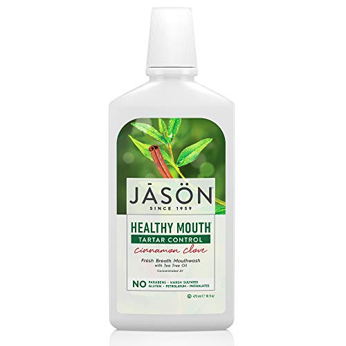 Jason Natural Products - Mouthwash Healthy Mouth Tea Tree & Cinnamon - 16 oz.
