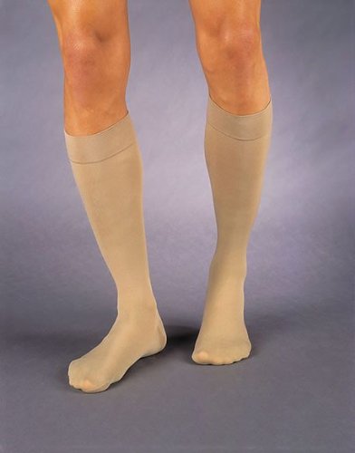 Jobst Medical Legwear Stockings Relief Compression Knee High 30-40 mm/Hg, Open Toe Beige, Medium - 1 ea