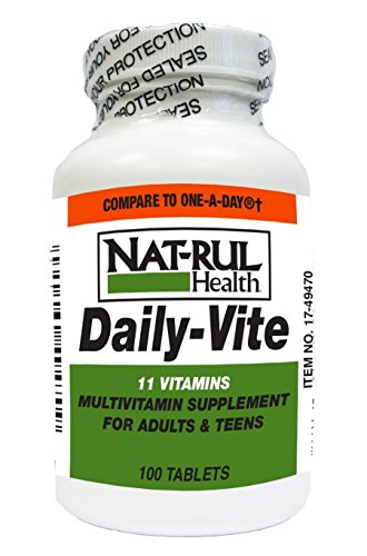 Natrul Health Daily - Vite MultiVitamin Tablets for Adults and Teens - 100 ea