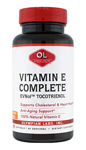 Olympian Labs Inc., Tocomin Tocotrienol Vitamin E Complete, 60 Softgels.