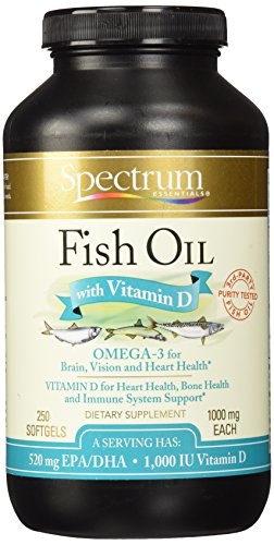 Spectrum Essentials - Fish Oil with Vitamin D 1000 mg. - 250 Softgels