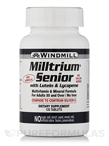 Windmill Milltrium Senior Tablets with Lutein - 120 ea