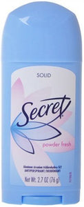 Secret Wide Solid Antiperspirant and Deodorant, Powder Fresh - 2.7 Oz
