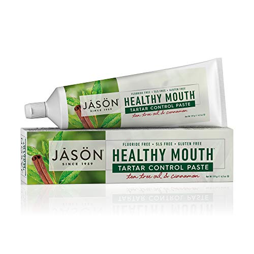 Jason Natural Products - Toothpaste Healthy Mouth Tea Tree Oil Whitening Fluoride-Free - 4 oz.