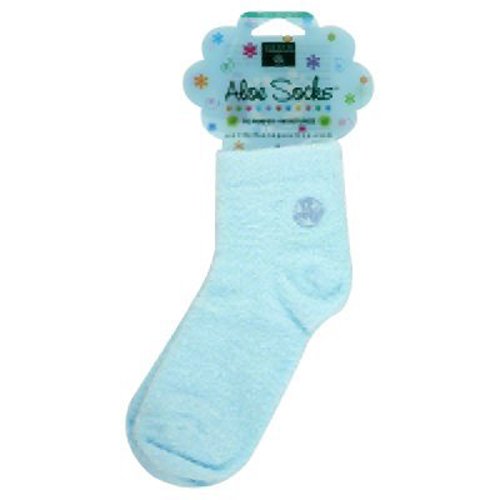 Earth Therapeutics - Aloe Socks Foot Therapy To Pamper & Moisturize Blue - 1 Pair.