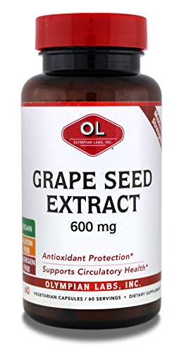 Olympian Labs Inc., Grape Seed Extract, 600 mg -  60 Veggie Caps