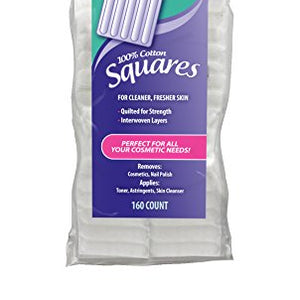 Swisspers Multi Care Cotton Squares with Spunlace for Cleaner Fresher Skin - 160 ea.