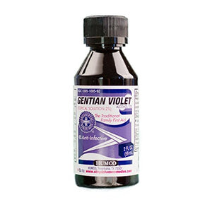 Humco gentian violet 2% solution, 10% alcohol - 2 oz.