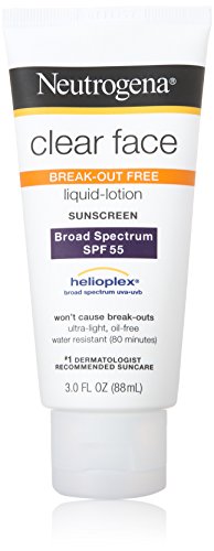 Neutrogena Clear Face Sunscreen Lotion, SPF 55 - 3 oz.