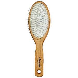 Fuchs Brushes, Ambassador Hairbrush, Wooden, Large, Oval/Steel Pins - 1 Hair Brush.