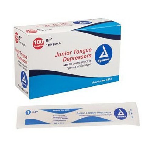 Dynarex Junior Tongue Depressors - 100 ea