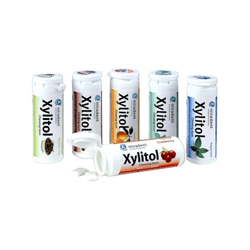 Miradent Hager Pharma Xylitol Chewing Gum, Green Tea - 30 ea