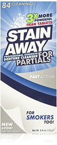 Stain Away denture cleanser for partials and smokers - 8.4 oz