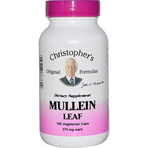 Dr. Christophers Original Mullein Leaves 375mg Vegetarian Capsules - 100 ea.