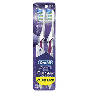 Oral-B pulsar 3D white advanced vivid toothbrush, 35 soft - 2 ea.