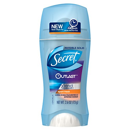 Secret Outlast Deodorant Invisible Solid, Sport Fresh - 2.6 oz