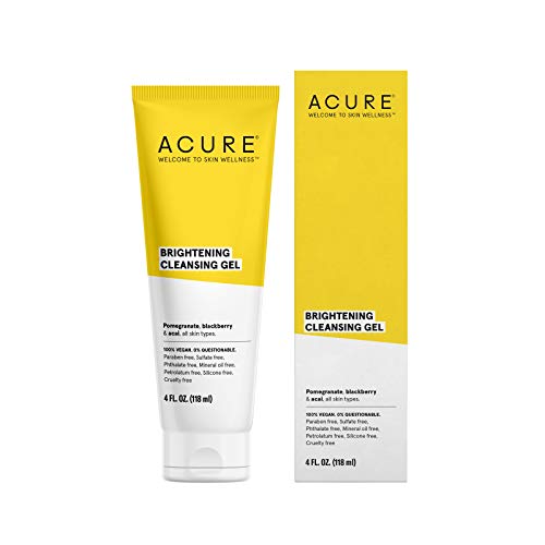 Acure Brilliantly Brightening Cleansing Gel, 4 Fluid Ounces