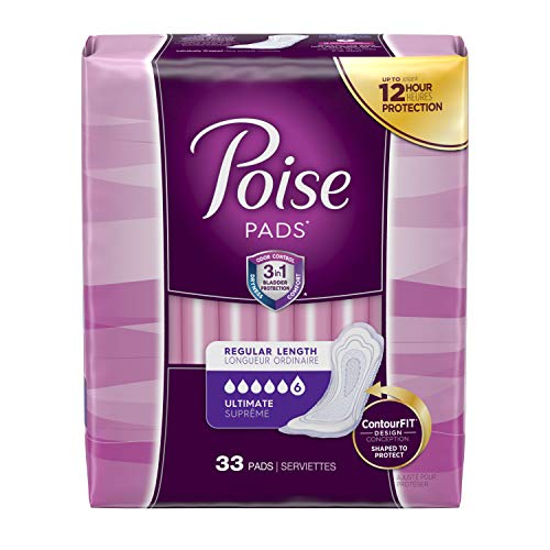 Poise ultimate absorbency pads - 33 ea, 4 pack.
