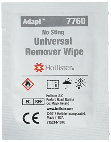 Universal remover wipes, for adhesives and barriers, HOL7760 - 50 ea