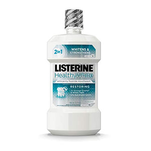 Listerine whitening plus clean mint restoring fluoride rinse - 946 ml