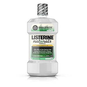Listerine Naturals Antiseptic Adult Mouthwash, Herbal Mint - 16.91 OZ