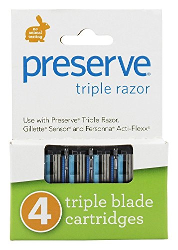 Preserve - Razor Blade Replacement Triple Blade - 4 Cartridge