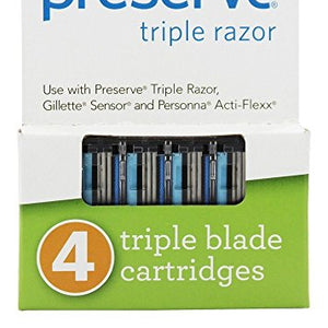 Preserve - Razor Blade Replacement Triple Blade - 4 Cartridge