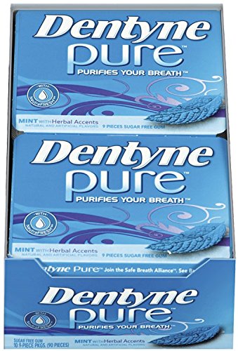 Dentyne pure gum sugar free mint with herbal accents 9 ea (pack of 12)